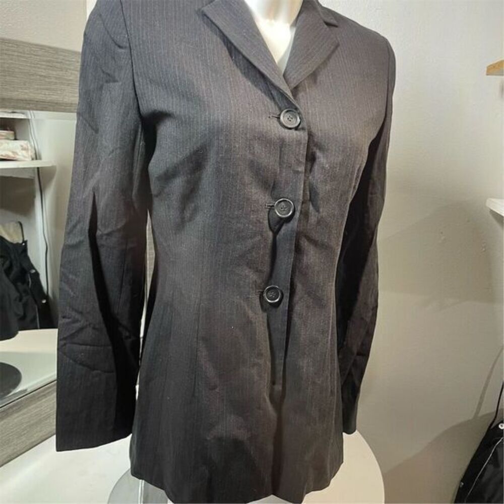 Ann Taylor Women's Blazer Suit Jacket Business Pinstripe Notch Tailored